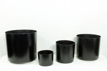 Load image into Gallery viewer, Black Standard Cylindrical Decorative Pots