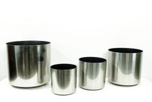 Load image into Gallery viewer, Brushed Aluminum (Silver) Standard Cylindrical Decorative Pots