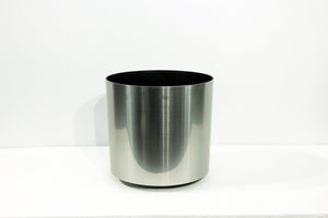 Brushed Aluminum (Silver) Standard Cylindrical Decorative Pots