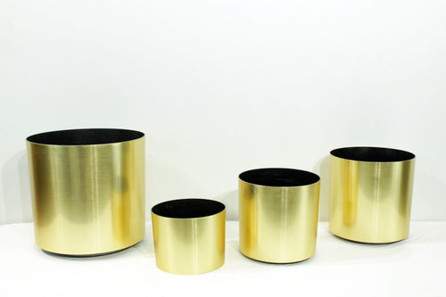 Gold Standard Cylindrical Decorative Pots